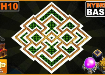th10 hybrid base: Best Layouts & Easy Guide for Town Hall 10!